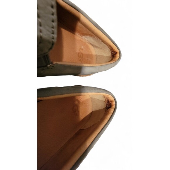 Ugg Soleda Slip On Sneaker Leather Shoes Women's 8.5 Gray Skate Casual Preppy - Picture 9 of 9